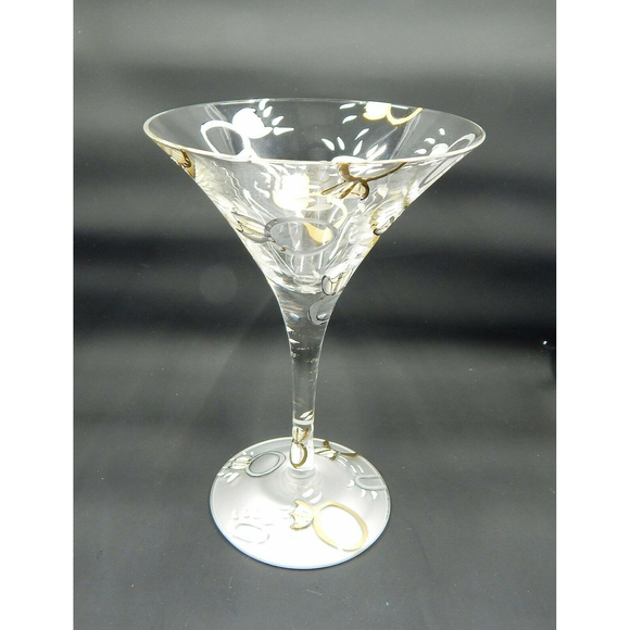 Lolita Wedding Tini Love My Martini Glass 7oz Hand-Painted - Picture 4 of 10